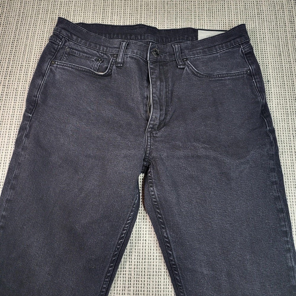 Rag‎ & Bone Fit 2 Jeans Mens 35x29 Gray Slim Tapered Denim Stretch Pants Casual